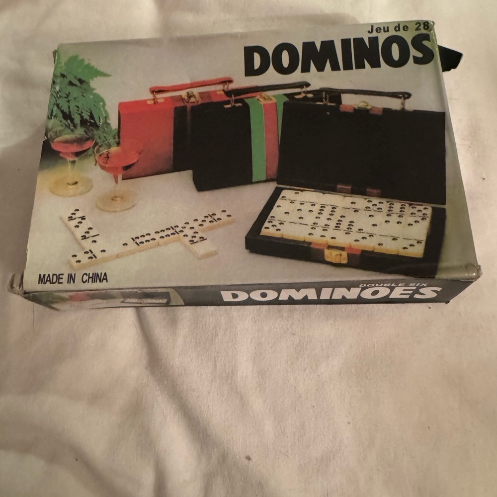 Classic Domino Set with Black and Green Case